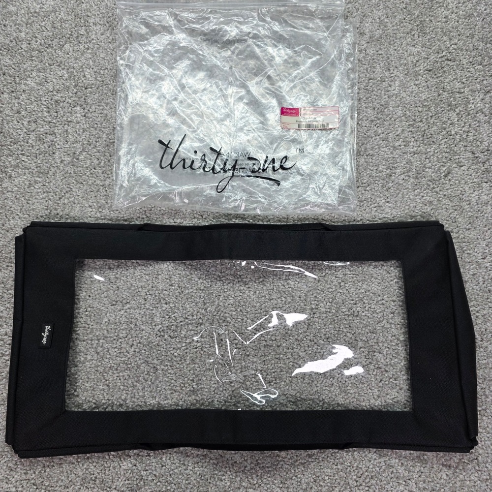New Thirty-One Top-A-Tote Lid Black for Large Utility Tote Clear Window